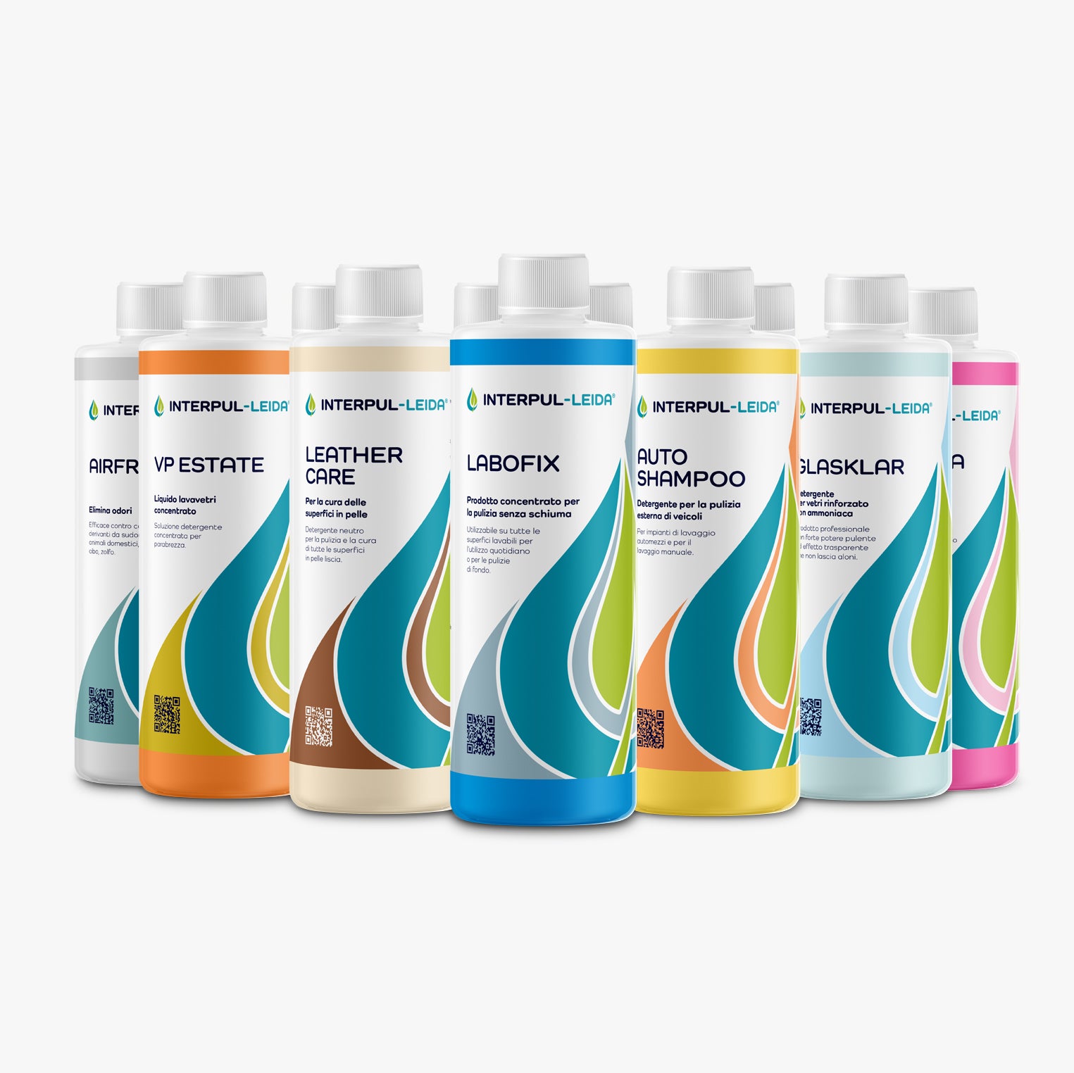 Set of cleaning products for cars, motorcycles and boats