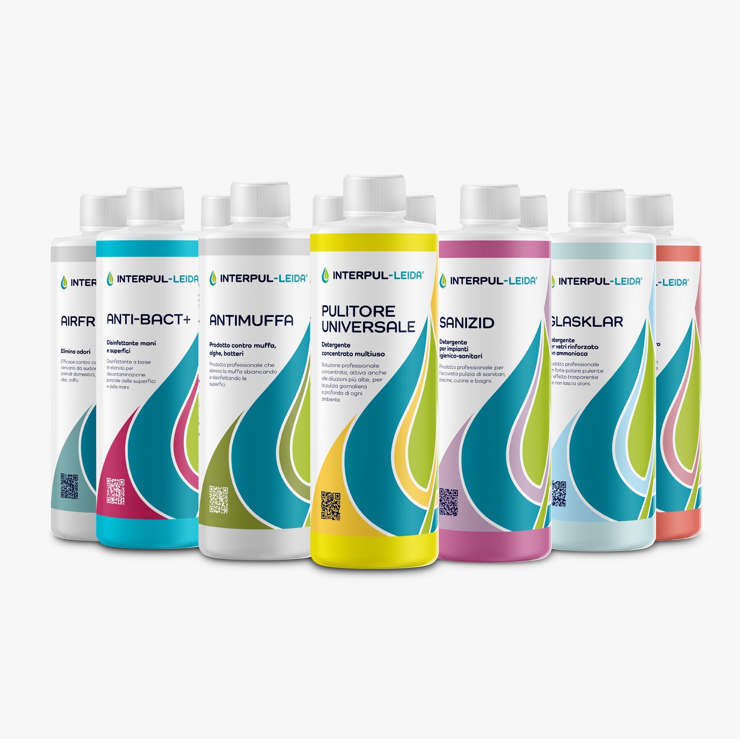 Set of professional cleaning products